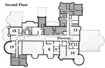 A view of the second floor of Casa Loma